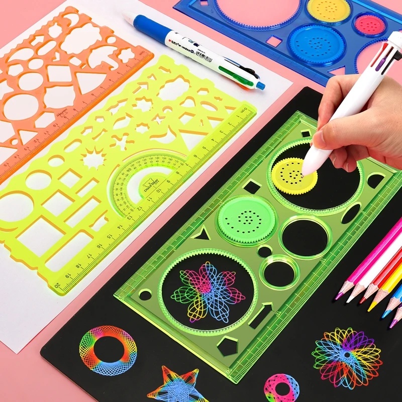 Kids Education Template - Conjunto de Estênceis de Desenho Geométrico