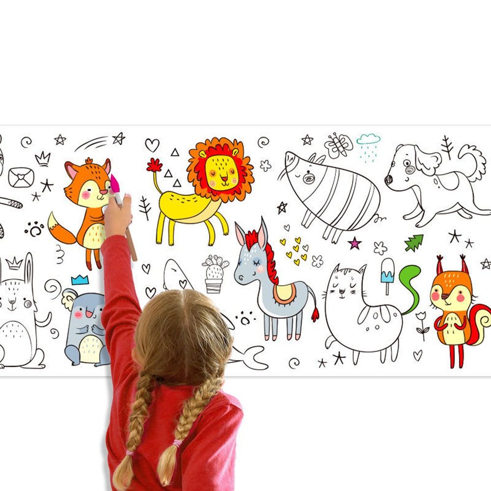 Kids Educational Workbooks - Rolo de Papel para Colorir e