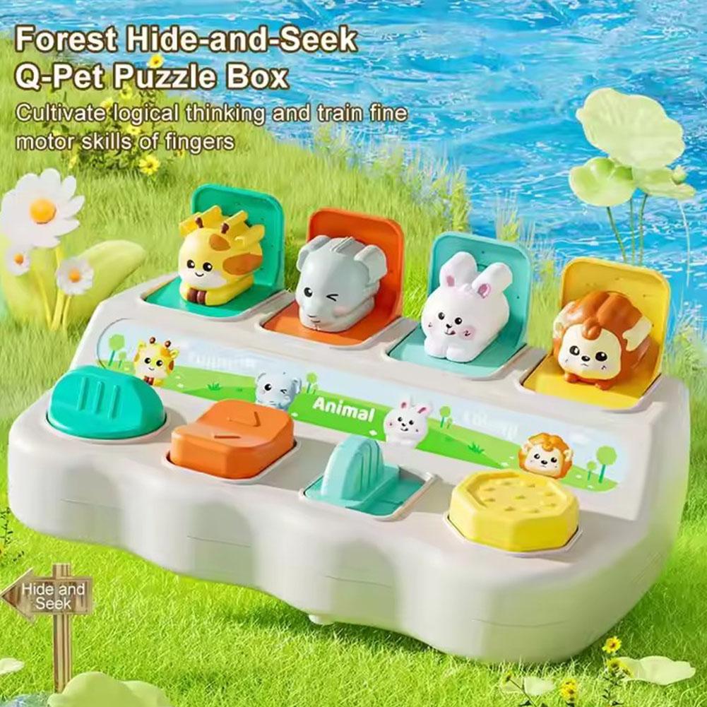 Kids Educational Box - Brinquedos de Animais Pop-up Montessori e