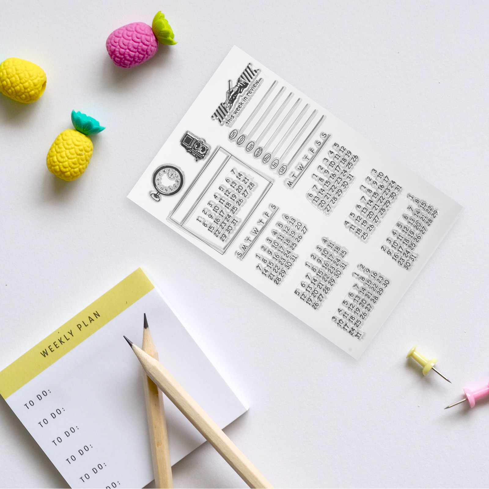 Kids Education Planner - Conjunto de 2 Carimbos Transparentes TPR