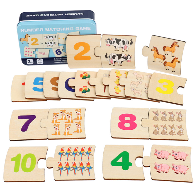 Kids Educational Box - Crianças caixa de ferro número iluminação