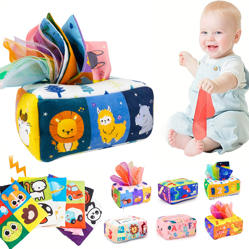 Kids Educational Box - Bebê Montessori Magic Tissue Box Toy,