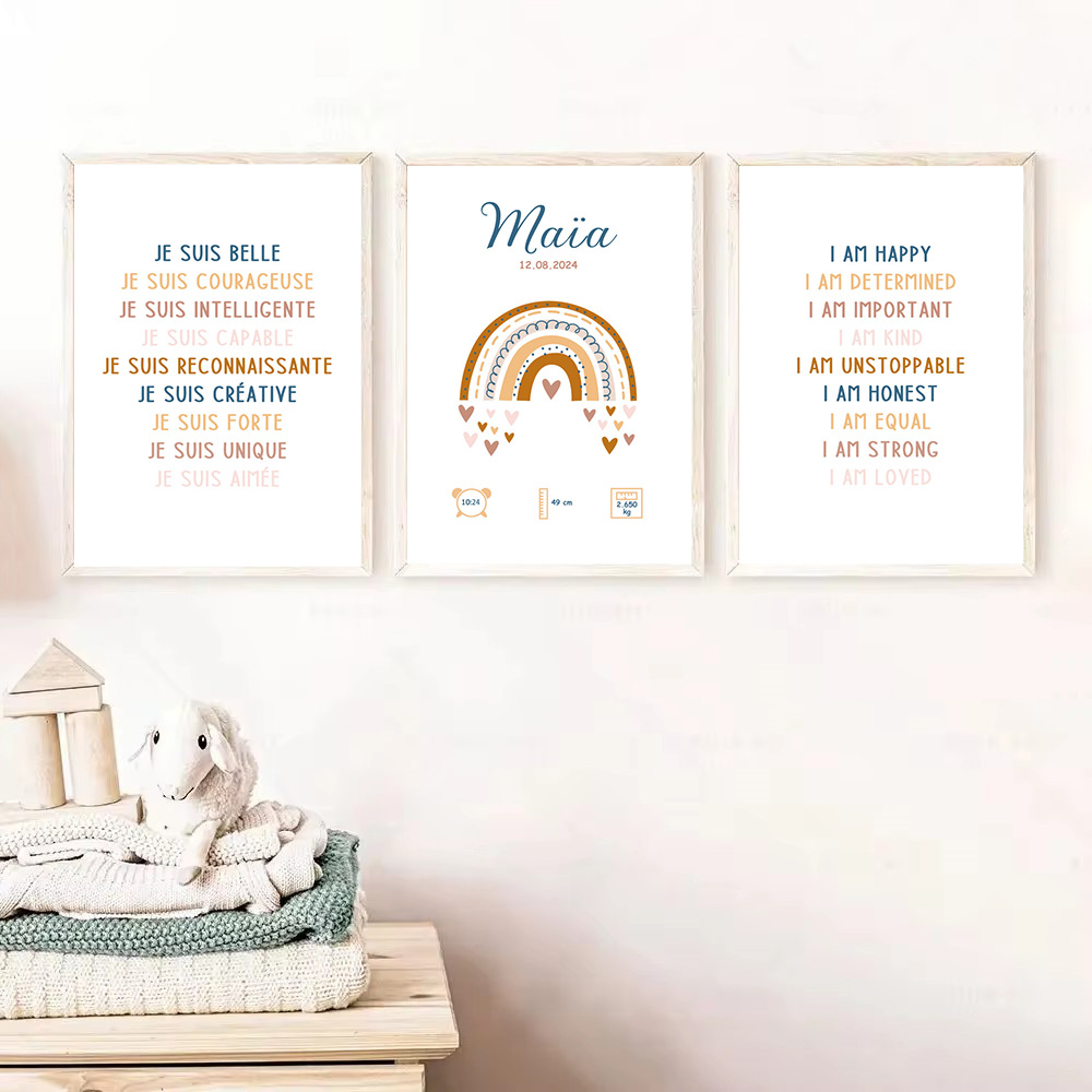 Kids Education Quotes - Custom Baby Name Birth Poster, Cotações