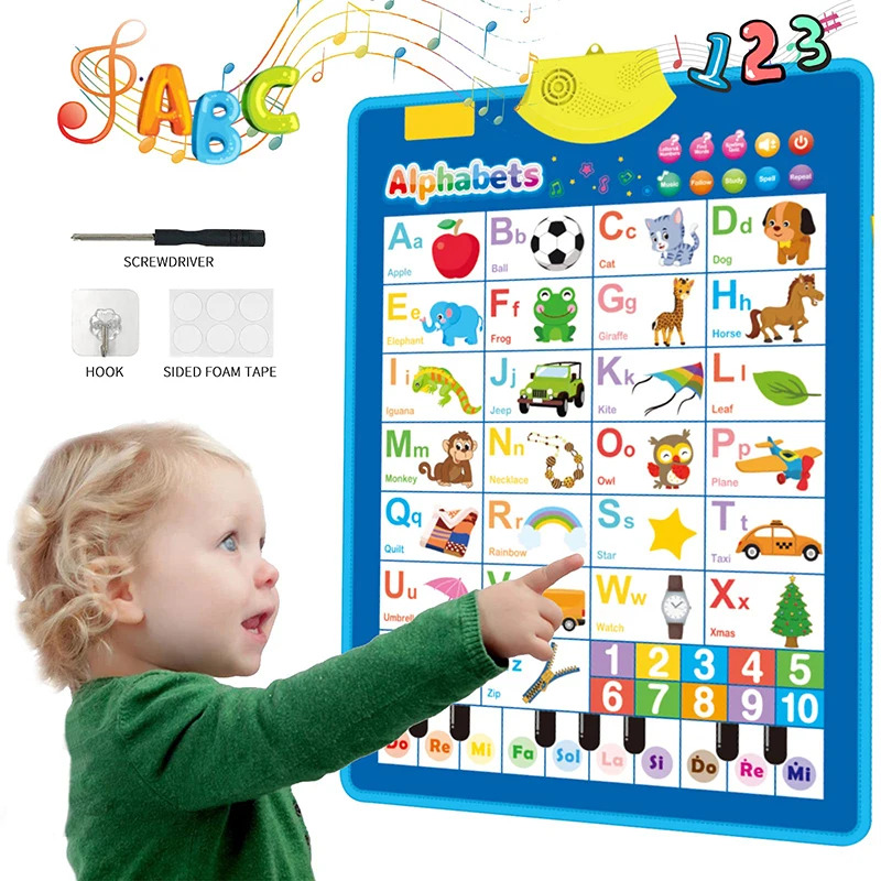 Kids Educational Poster - Gráfico eletrônico de parede do alfabeto