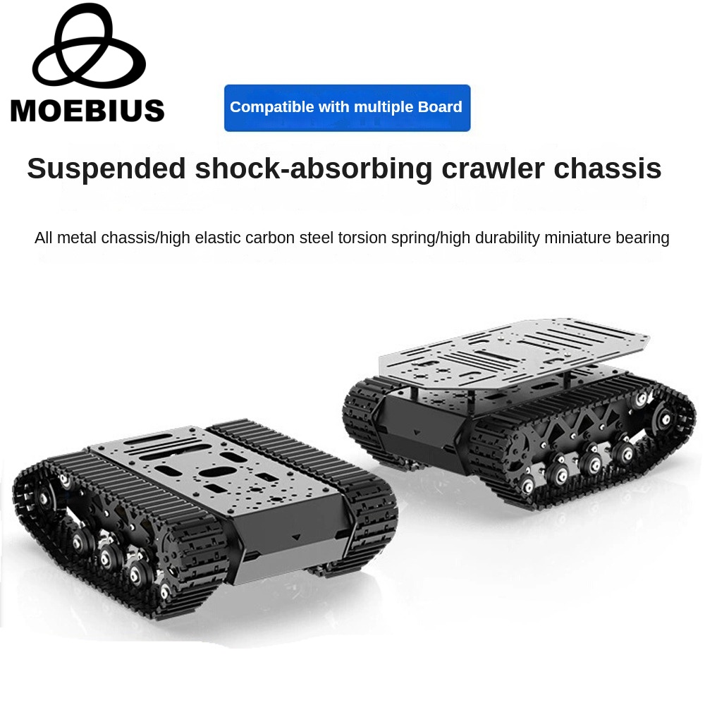 Coding Robot Toy - Metal Shock Absorption Tank Chassis com
