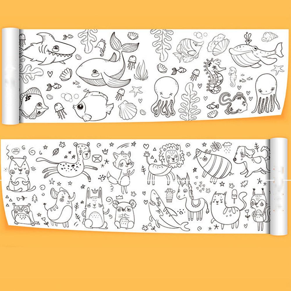 Rolo de Papel para Colorir e D - Kids Educational Workbooks avaliação e preço