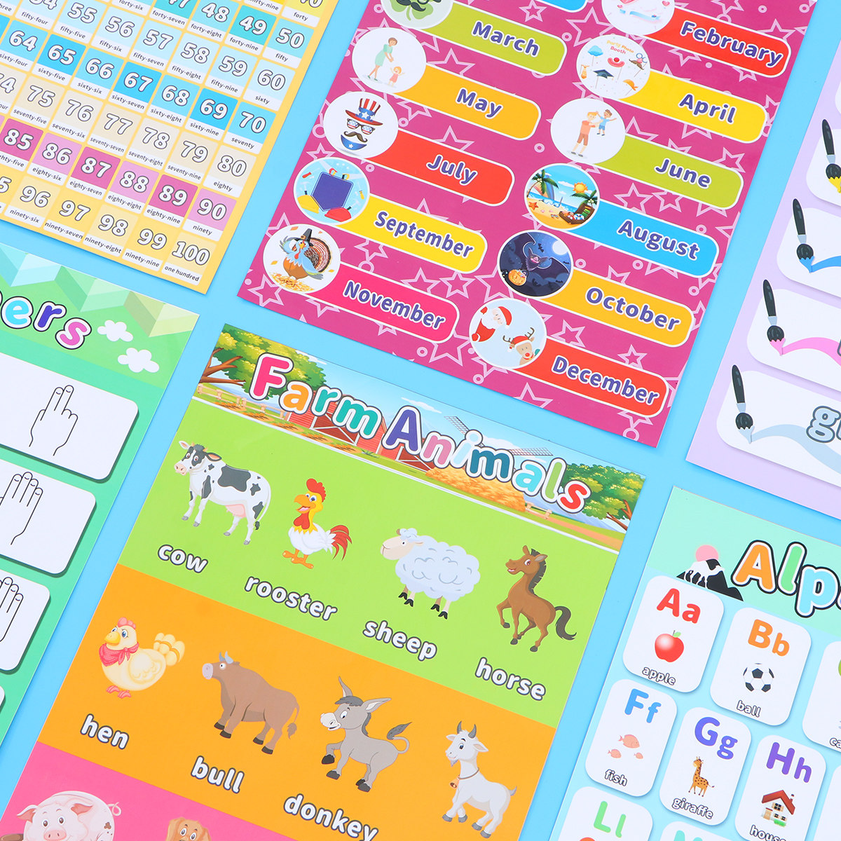 6 Pôsteres Educativos de Anima - Kids Educational Poster avaliação e preço