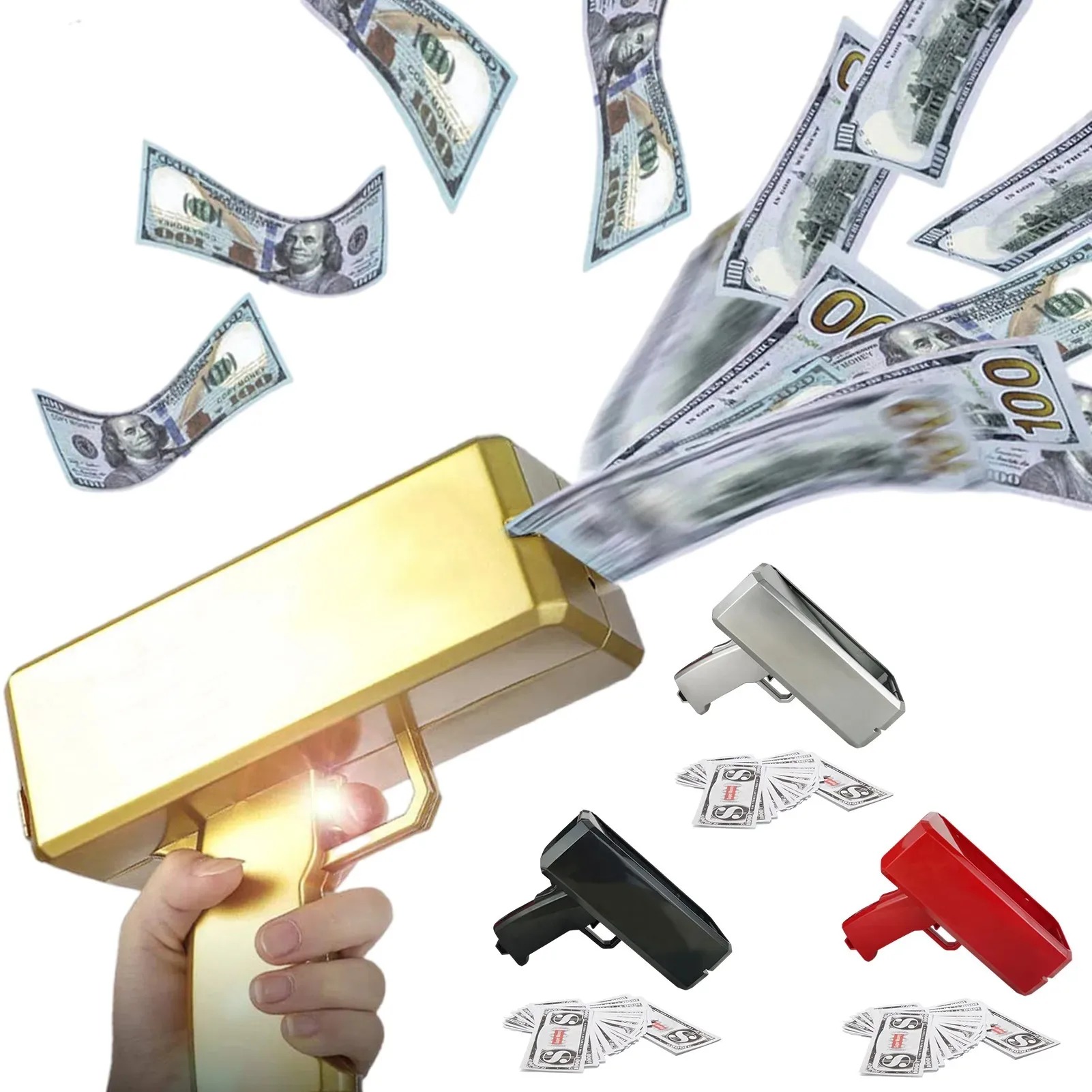 Atirar dinheiro arma brinquedo - Kids Education Money avaliação e preço