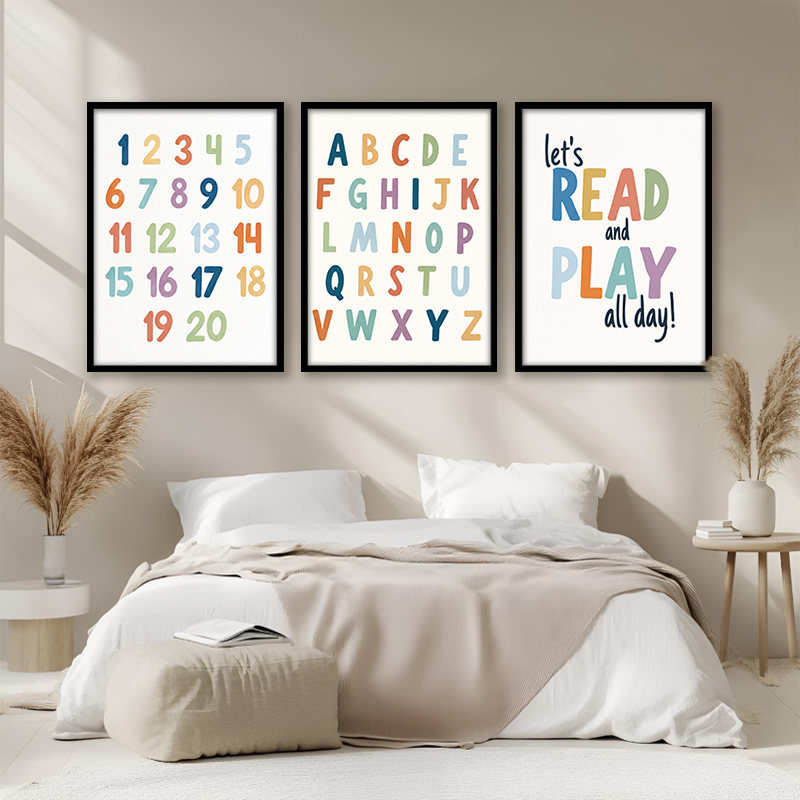 Conjunto de arte de parede em  - Kids Education Quotes avaliação e preço