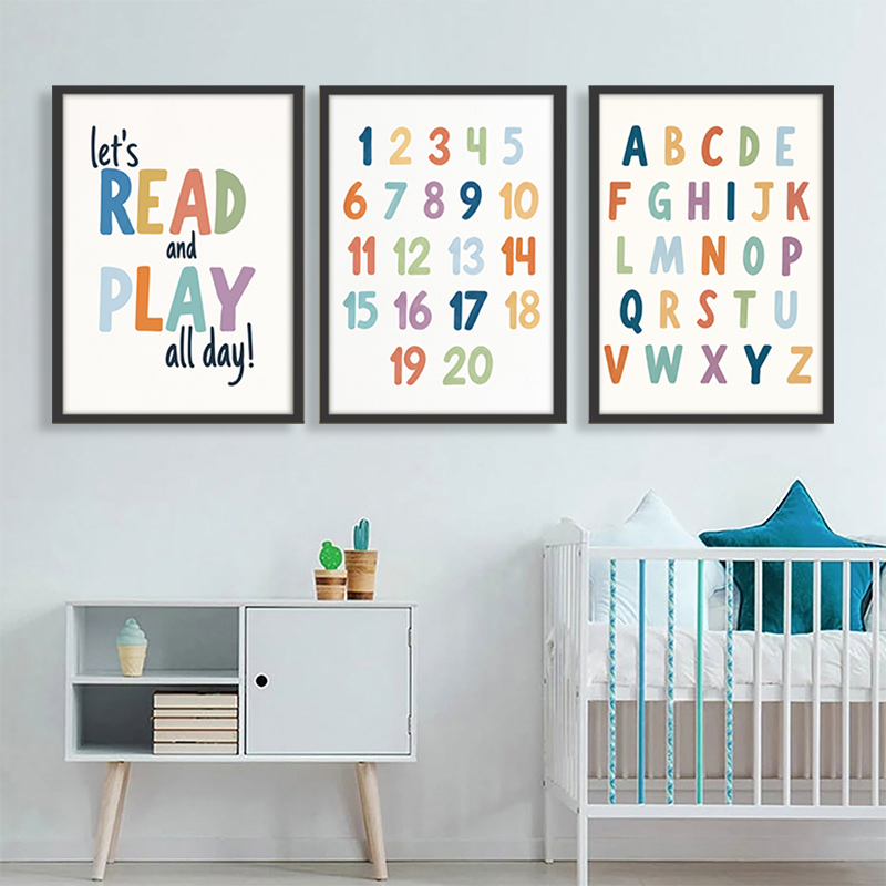 Conjunto de arte de parede em  - Kids Education Quotes avaliação e preço