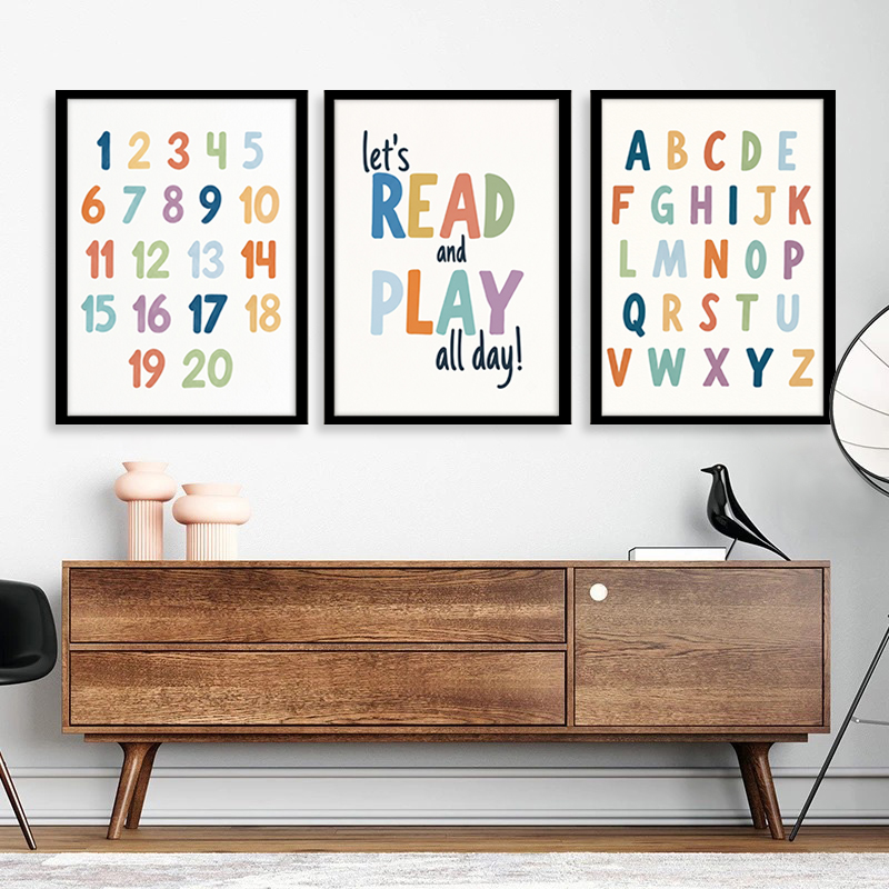Conjunto de arte de parede em  - Kids Education Quotes avaliação e preço