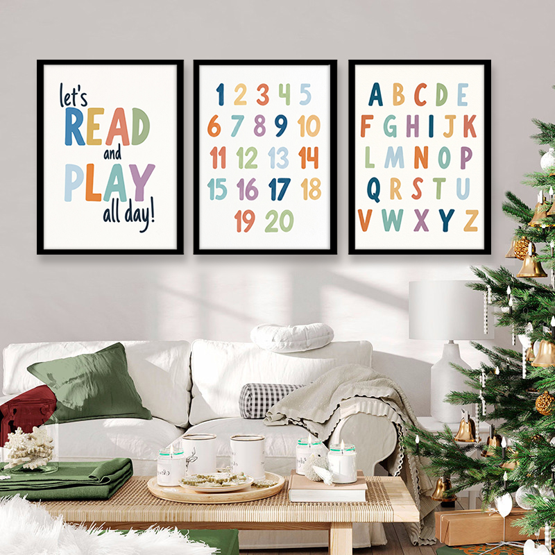 Conjunto de arte de parede em  - Kids Education Quotes avaliação e preço