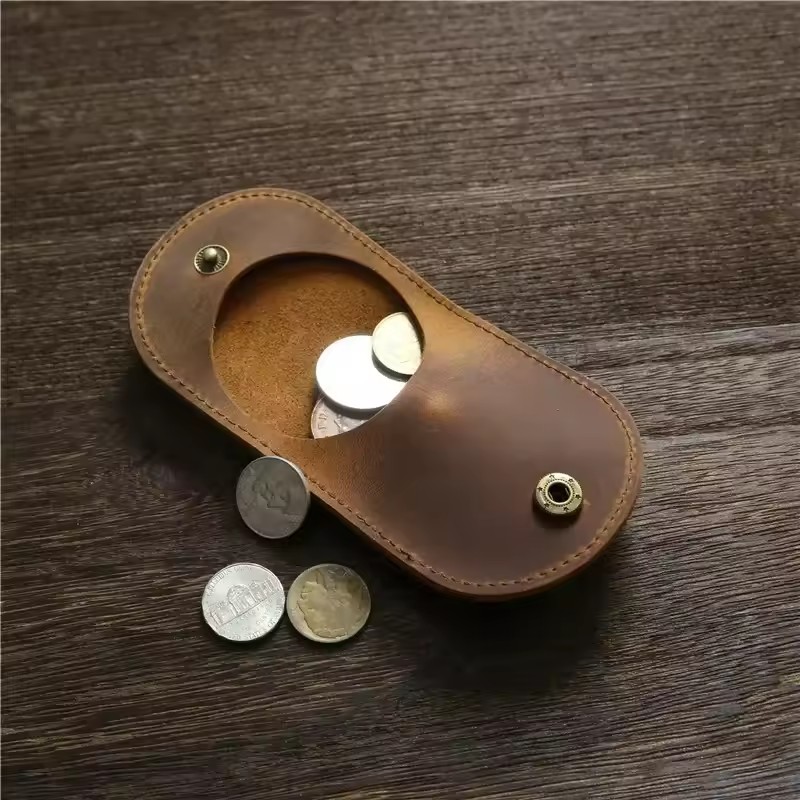 Carteira de moedas de couro ge - Kids Education Money avaliação e preço