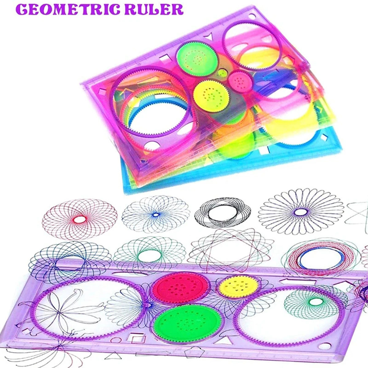 Geometria spirograph desenho e - Kids Education Template avaliação e preço