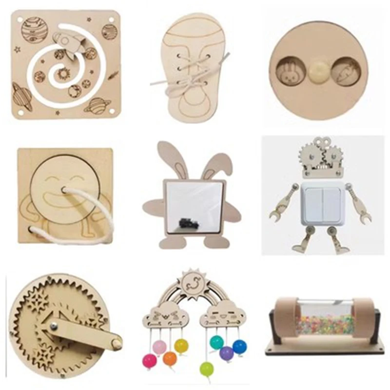 Montessori ocupado placa diy a - Kids Educational Box avaliação e preço