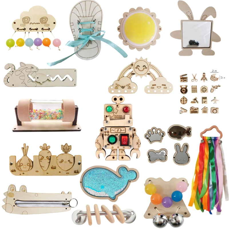Montessori ocupado placa diy a - Kids Educational Box avaliação e preço