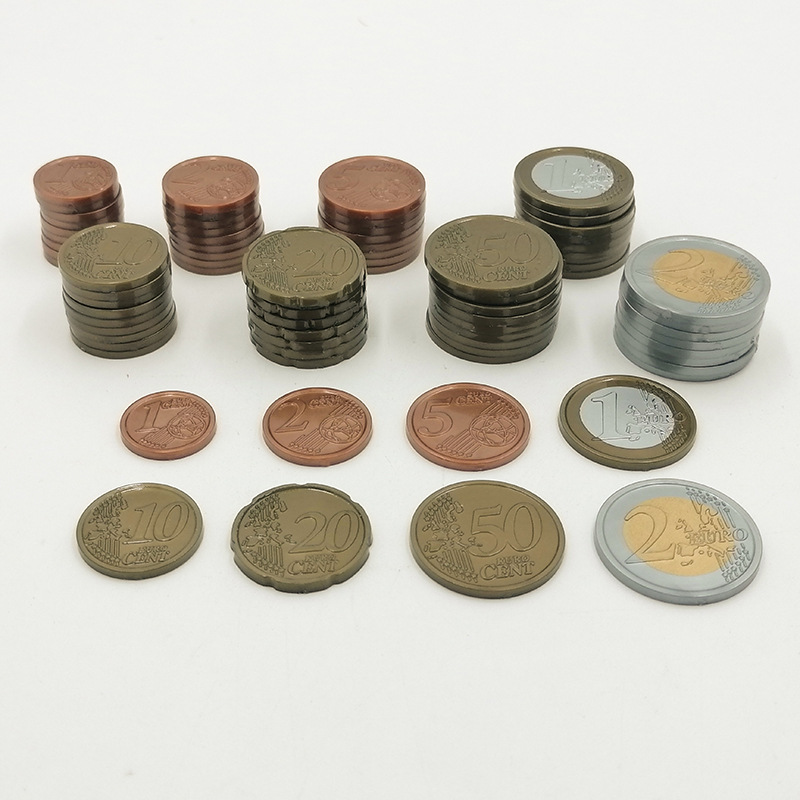 160 pçs plástico euro moeda jo - Kids Education Money avaliação e preço