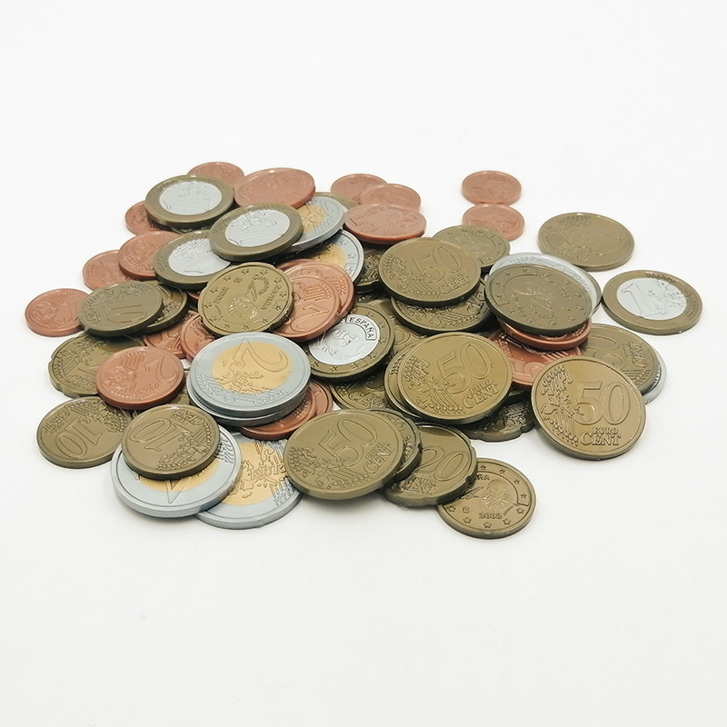 160 pçs plástico euro moeda jo - Kids Education Money avaliação e preço