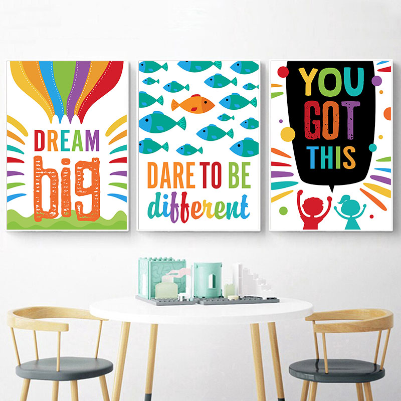 Colorido bonito sonho grandes  - Kids Education Quotes avaliação e preço