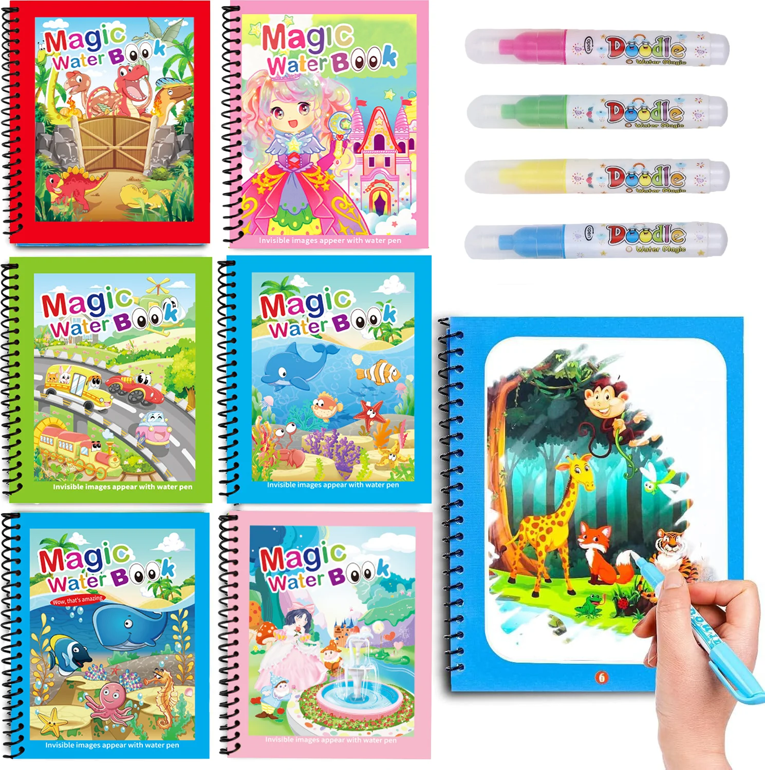 Livro mágico de desenho com ág - Kids Educational Workbooks avaliação e preço